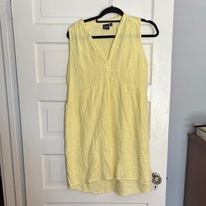 Butter Yellow Sleeveless Gauze Dress by Gap